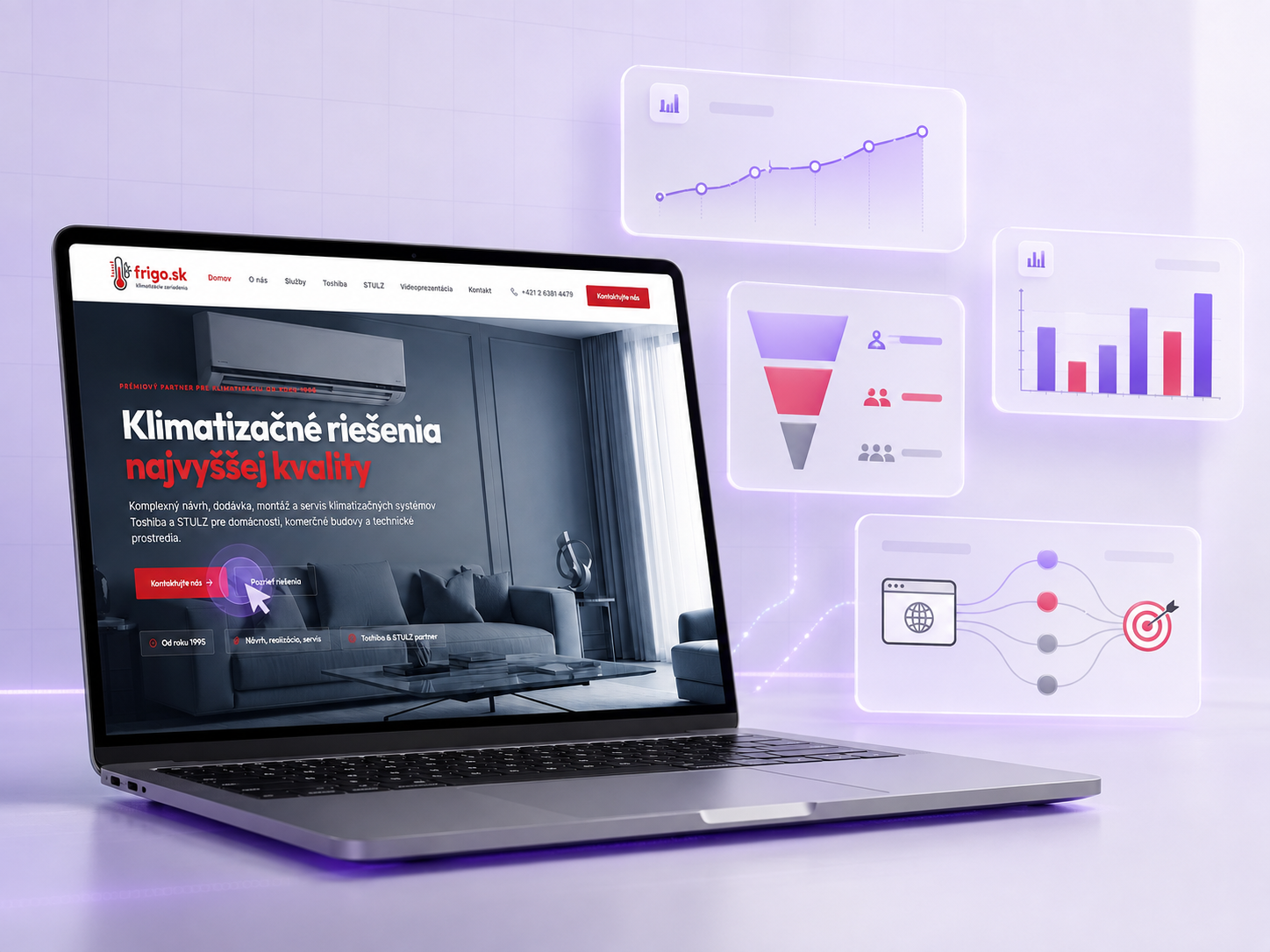Frigo.sk – príprava webu na reklamu a meranie konverzií