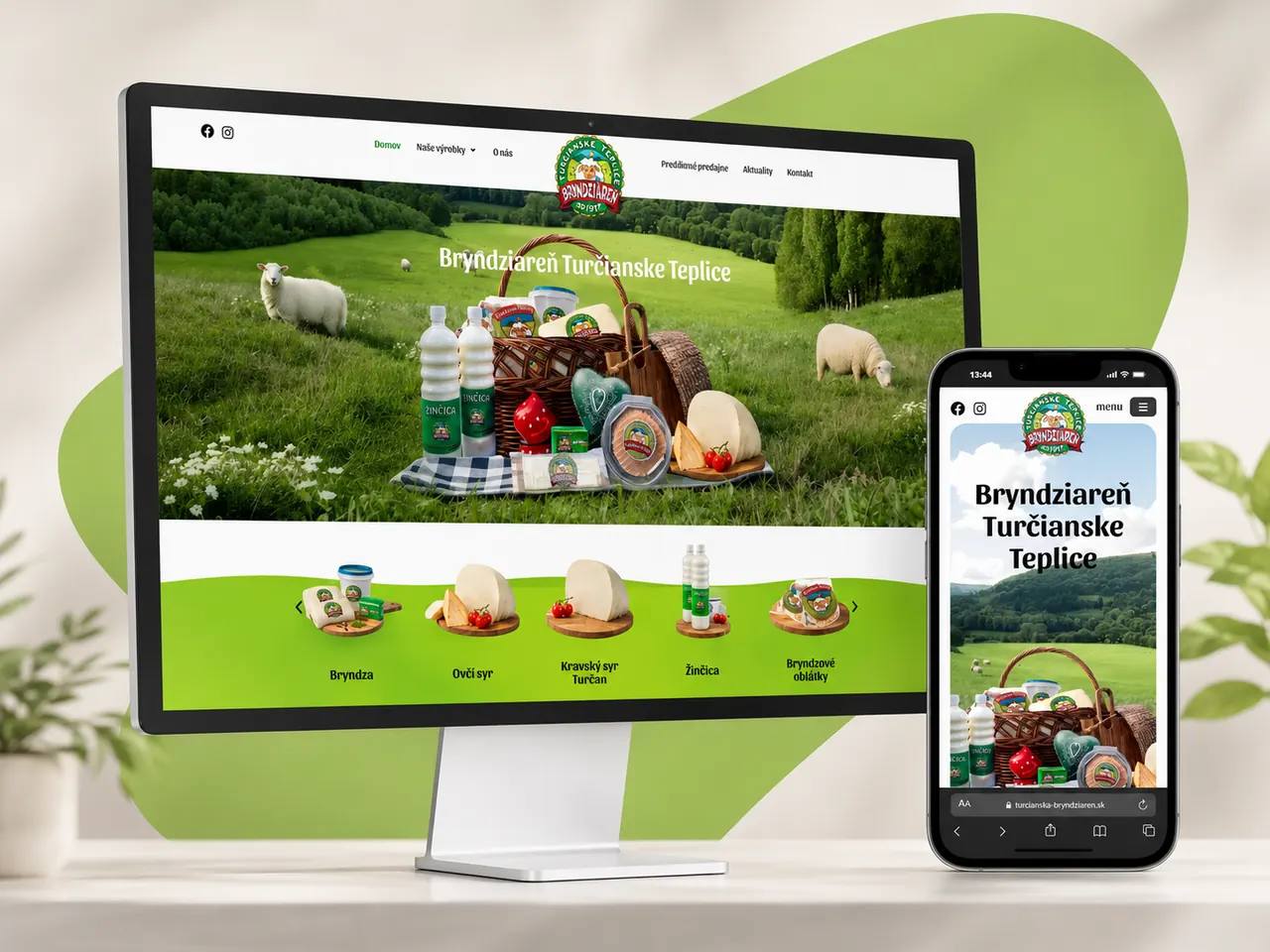 Web Bryndziareň Turčianske Teplice