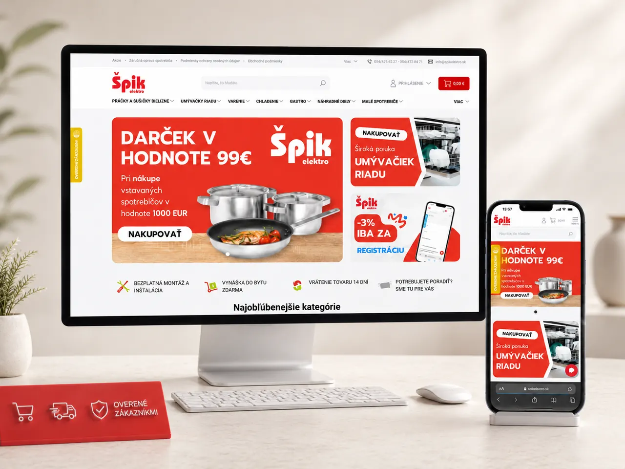 Web Špik Elektro – e-shop so spotrebičmi