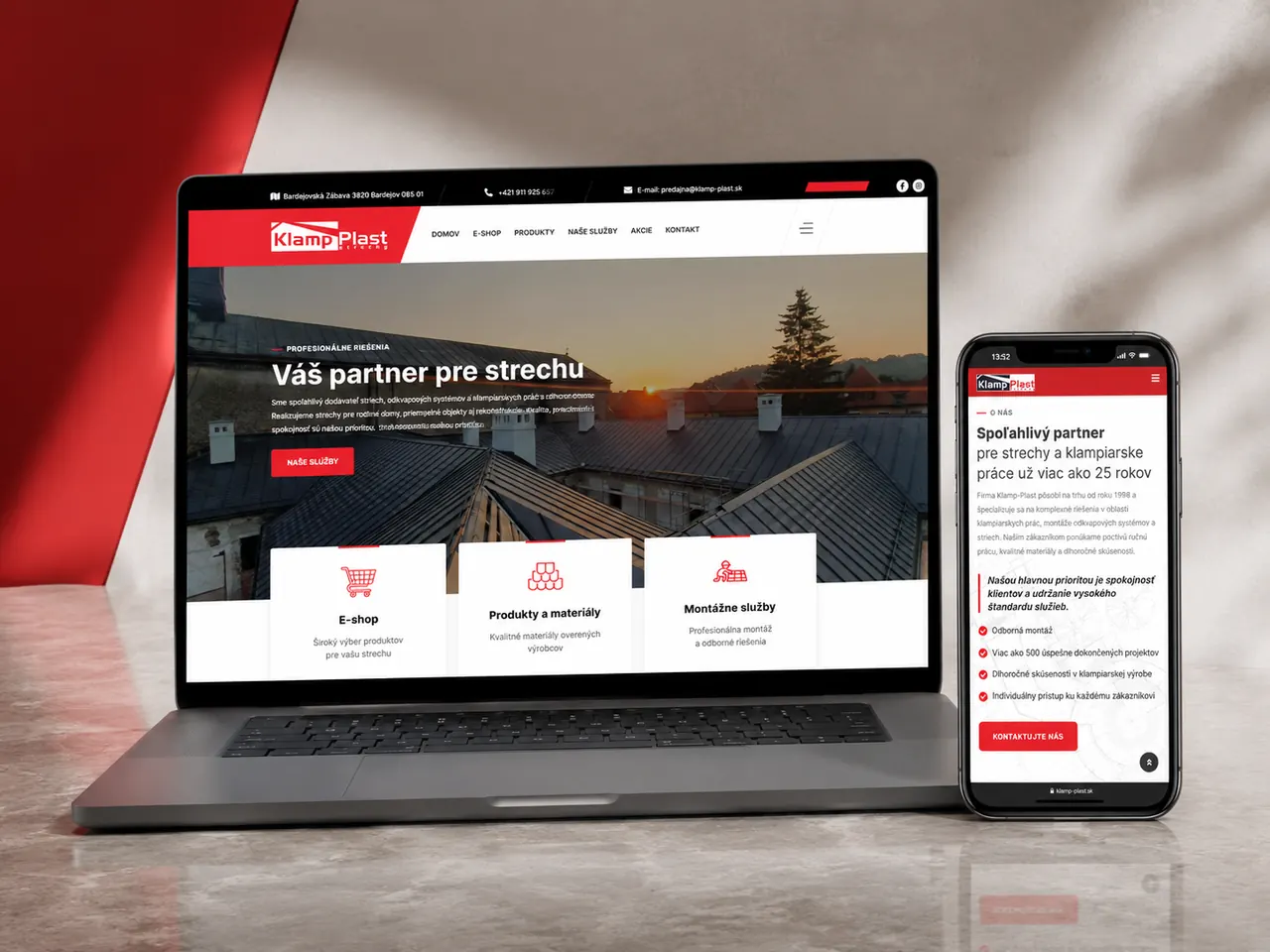 Web Klamp-Plast – strechy a klampiarstvo