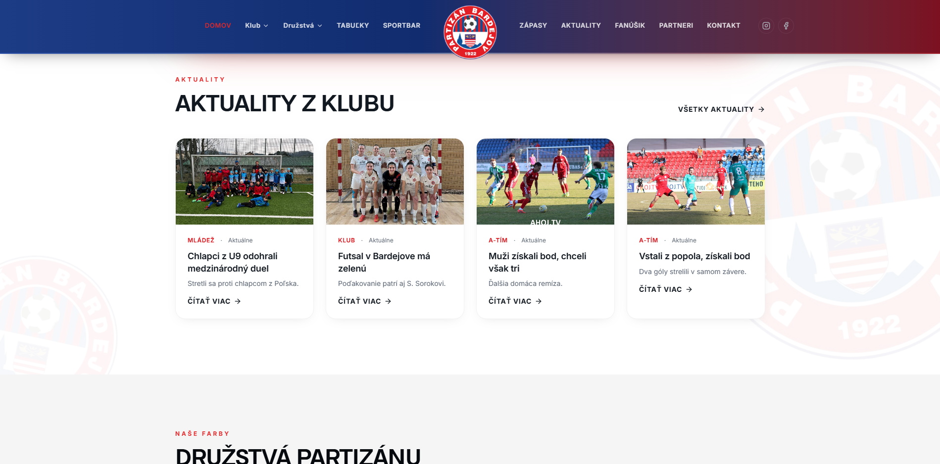 Partizán Bardejov — sekcia Aktuality z klubu