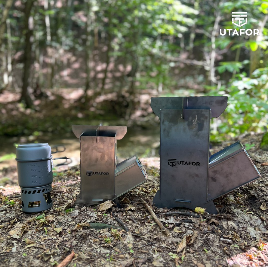 Utafor outdoor varič a vetrolam v lese
