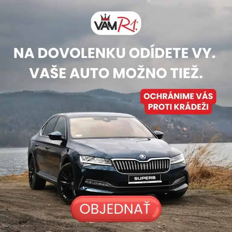 VAM R1® reklama — Na dovolenku odídete vy, vaše auto možno tiež