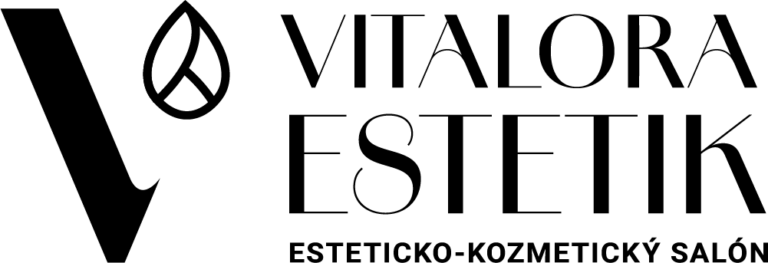 Vitalora Estetik — horizontálne logo (čierna verzia)